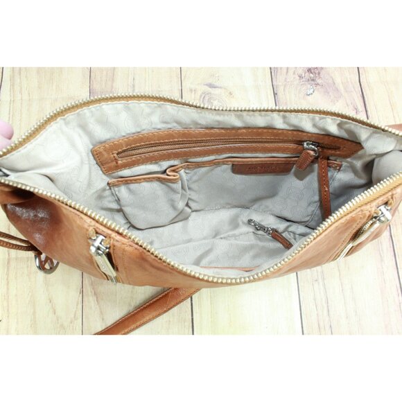 Michael Kors Brown Leather Crosby Shoulder Crossbody Bag - Picture 7 of 12